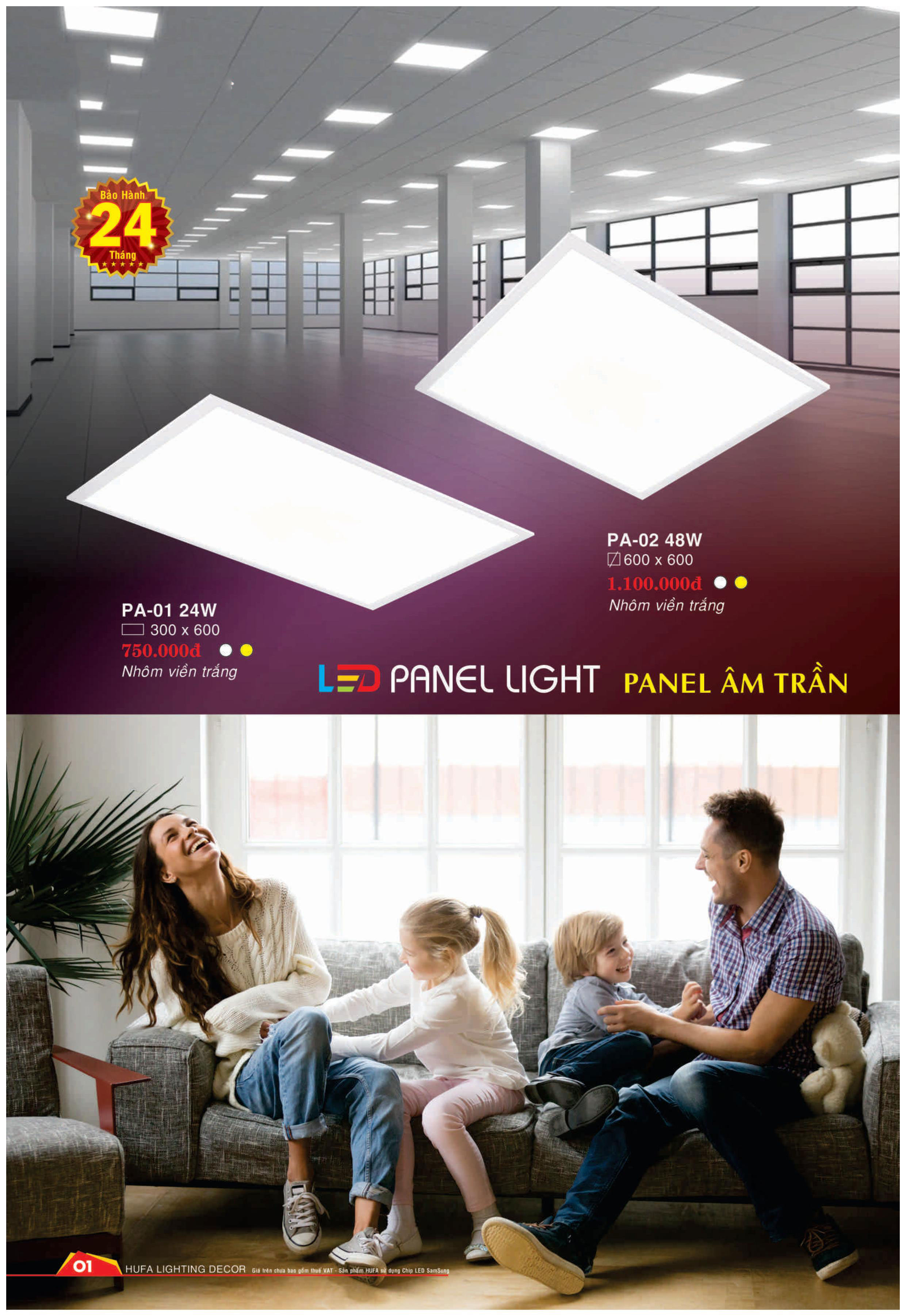Đèn led âm trần